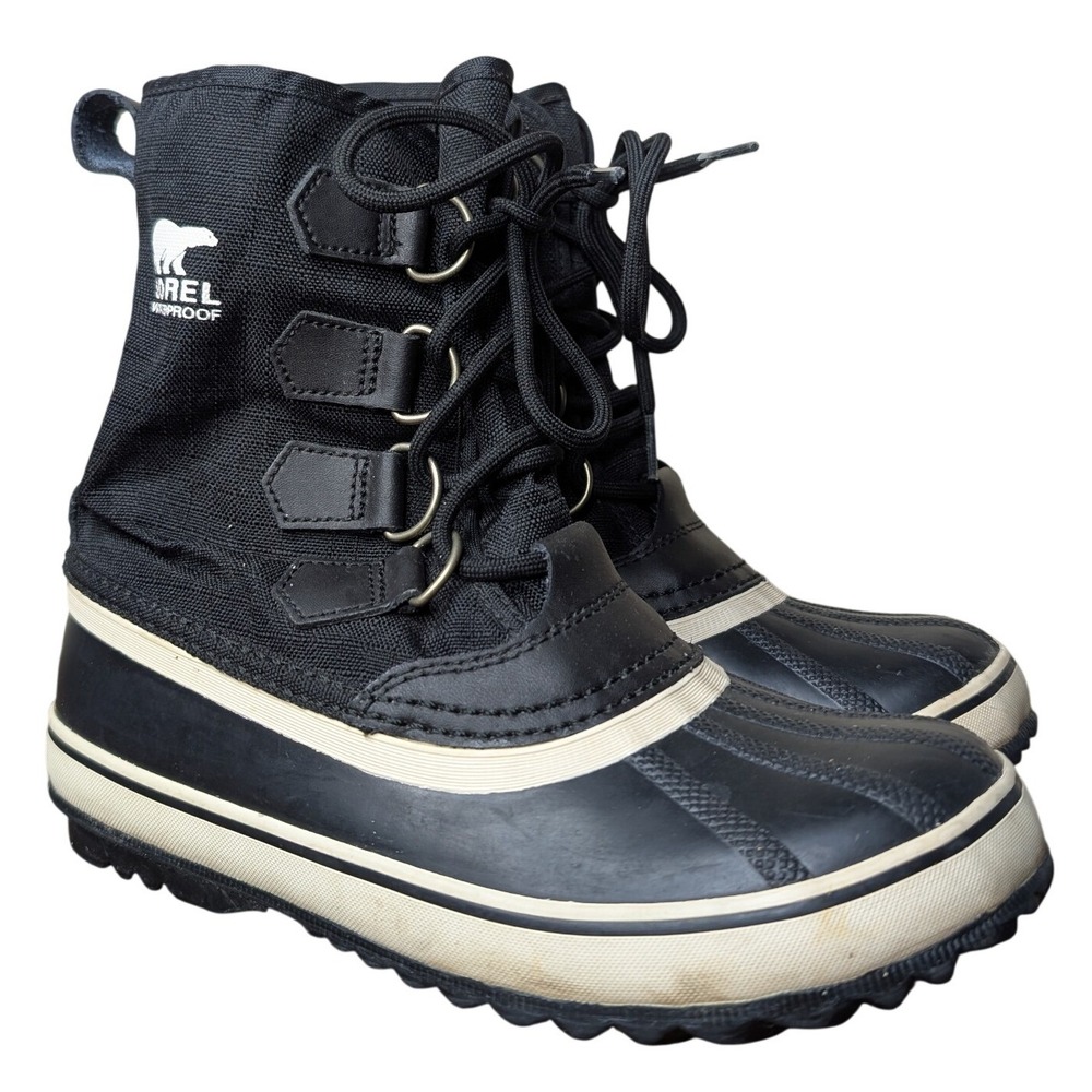 Sorel Men's 6 Waterproof Black‎ 1964 Pac Nylon Winter Boot Lace Up Incomplete